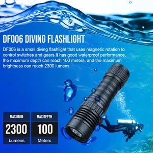 TrustFire DF006 lampe de poche de plongée sous-marine 2300 lumens sous-marine 100M IP68 étanche 26650 torche de plongée