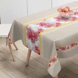 Mantel de plástico <span class=keywords><strong>transparente</strong></span> impreso personalizado al por mayor, cubierta de <span class=keywords><strong>mesa</strong></span> impermeable de PVC para decoración de fiesta, mantel - Product Image 5