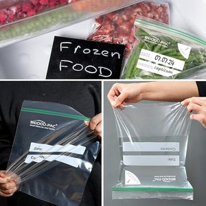 Grands sacs de rangement en PE anti-odeur de 12 x 20 pouces, imperméables, à double fermeture éclair, réutilisables, pour aliments, randonnée, camping, maison - Product Image 1