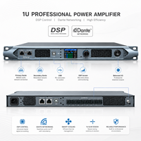 Amplificateur de puissance professionnel en métal de classe D DSP Dante 4x3000W, audio haute résolution, haut-parleurs PA de haute puissance, caissons de basses, sonorisation de scène en direct