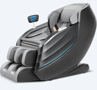 Silla de masaje con bolsa de aire de cuerpo completo de lujo C92 8D Zero Gravity Sl Track con 4D plegable y portátil hecho de cuero PU