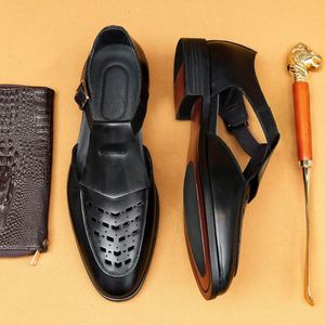 Sandalias Gladiador Romanas para Hombre, Todas las Temporadas, Cuero Genuino, Casuales, para Exteriores, Bodas, Diseño Transpirable, Oferta 2025 - Product Image 2