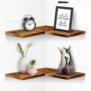 Estante de madera para colgar en la pared, estante flotante de esquina, unidad de esquina para colgar en la pared para baño, cocina y dormitorio - Product Image 1