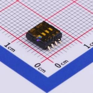 DHA-04TQ DIP Switch SMD-8P,6.1x6.2mm Switch ( Number of Switch Sections: 4 )( Lead Spacing: 1.27mm ) - Product Image 1