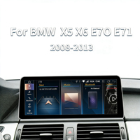 Radio para Auto de 12.3 Pulgadas para BMW X5/X6 E70/E71 2007-2013 con Pantalla Dividida, GPS Integrado, CarPlay y Android Auto, Montaje en el Tablero USB
