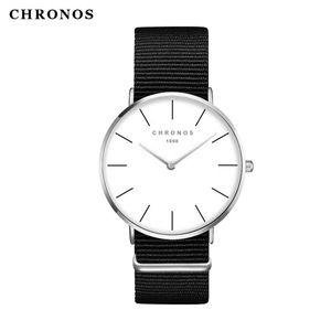 Reloj Minimalista de Moda para Hombre, Marca <span class=keywords><strong>Chronos</strong></span>, Correa de Nailon, Logotipo Personalizado, Precio de Fábrica - Product Image 3