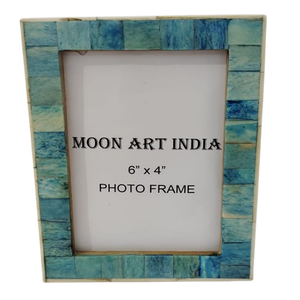 Marco DE FOTOS Rectangular de madera y hierro personalizable hecho a mano con incrustaciones de hueso para el hogar, hotel, oficina o restaurante, venta al por mayor - Product Image 2