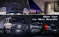 Kit d'éclairage de plafond de voiture YM-Everbright 16W RGBW, ciel étoilé scintillant, contrôle musical, application Bluetooth, fibre optique, ambiance intérieure