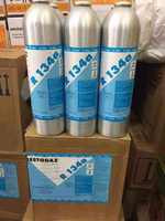 Bouteille en aluminium de qualité industrielle, impression personnalisée sur sérigraphie avec bouchon à vis pour l'emballage de gaz R134a de 800 g
