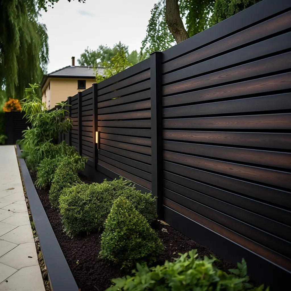 Ahşap plastik kompozit wpc çit ev bahçe çit panelleri daha iyi vinil pvc çit