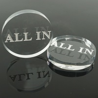 Accessoires de jeu de poker de casino Acrylique transparent de haute qualité Bouton ALL IN Équipement de salle de poker personnalisé de toutes sortes ALL IN