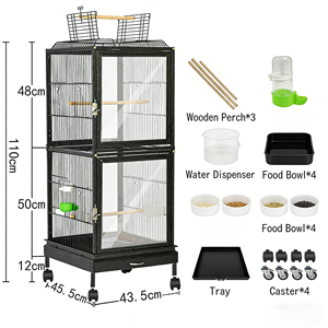 Los fabricantes suministran directamente jaulas de cría de alta gama para palomas, de metal, con ruedas y poste de soporte. - Product Image 5