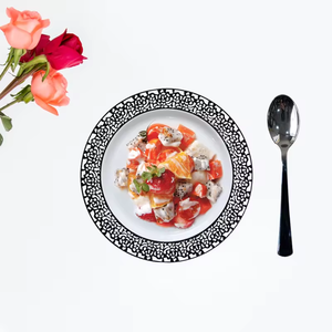 Vente en gros de pâtés en dentelle dorés élégants assiettes rondes en plastique assiettes en dentelle pour mariage - Product Image 6