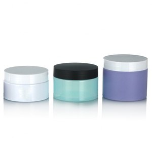 Custom 100ml 200ml 8oz 300ml 12oz 500ml clear White Black Amber Wide Mouth Cosmetic Containers <b>Plastic</b> Pet <b>Jar</b> with Lid - Product Image 3