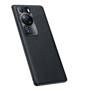 Étui de protection pour téléphone portable avec étui rigide en cuir véritable pour Huawei P60 Pro - Product Image 1