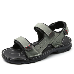 Nouvelles chaussures de plage pour hommes en cuir véritable PU, légères, antidérapantes, respirantes, durables, chaussures de conduite imperméables à semelle souple - Product Image 3