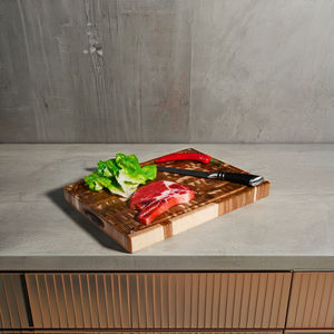 Plato de charcutería de madera rectangular personalizado Youlike, tabla de cortar de madera de Acacia de grano de extremo de cocina - Product Image 5