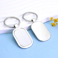 Porte-clés personnalisé en acier inoxydable double face, cadeau commémoratif, pendentif pour promotion d'entreprise