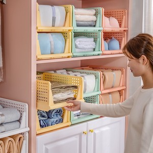 Clothing Organizer Drawer Storage Box White Rectangle Tiered Wardrobe Shelf <b>Clothes</b> Organizer Cabinet <b>Shelves</b> - Product Image 4
