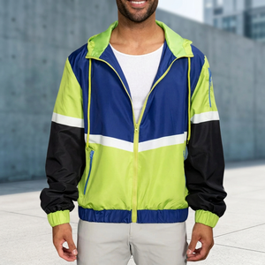 Veste coupe-vent rétro personnalisée en gros, légère, style années 80-90, imperméable, pour l'extérieur, avec motifs de dessins animés colorés, style streetwear - Product Image 3
