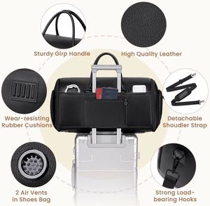 Free Sample 2 in 1 Waterproof Foldable <b>Travel</b> Suit <b>Bag</b> Leather <b>Garment</b> <b>Bags</b> Convertible Carry on <b>Garment</b> Duffel <b>Bag</b> for Men - Product Image 5