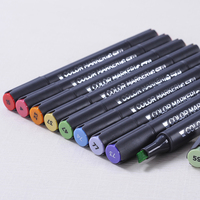 Stylo marqueur à base d'alcool à double pointe STA 128 couleurs Triangle forme double marqueur Permanent Art croquis dessin marqueur stylo