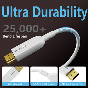 Logotipo Personalizado 1-150M A155 <span class=keywords><strong>para</strong></span> HDMI 2,0 Cable <span class=keywords><strong>de</strong></span> fibra óptica 18Gbps Chapado en oro Blanco 4K <span class=keywords><strong>para</strong></span> proyector Amplificar datos <span class=keywords><strong>de</strong></span> <span class=keywords><strong>audio</strong></span> y video - Product Image 3