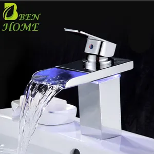 Kreative High Waterfall Küche Badezimmer Leuchten Led Wasserhahn bunt