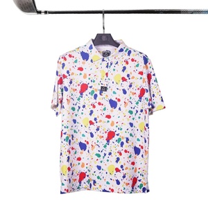 เสื้อยืดโพลีเอสเตอร์ถักแบบกำหนดเองสำหรับฤดูร้อน พิมพ์ลายโลโก้ด้วยผ้าไหม ระบายอากาศได้ดี แฟชั่นลำลองสำหรับผู้ชาย แขนสั้น ใส่ได้ทั้งชายและหญิง - Product Image 4