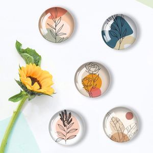 Imán de Refrigerador de Cristal con Diseño Moderno y Creativo, Serie de Arte Estéreo con Ramo de Flores, Tema Turístico, Parche Magnético para Refrigerador - Product Image 5
