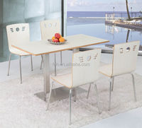 Fast Food ristorante mobili scuola mensa compensato Bar caffetteria tavolo da pranzo con sedie Set