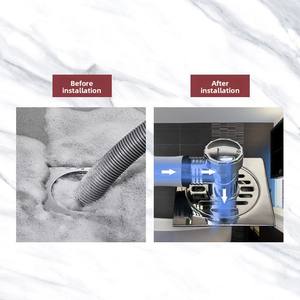 Siphon de sol moderne et simple électroplaqué à trois voies pour <span class=keywords><strong>machine</strong></span> à <span class=keywords><strong>laver</strong></span> avec séparateur d'eau anti-odeur pour égout de salle de bain - Product Image 2