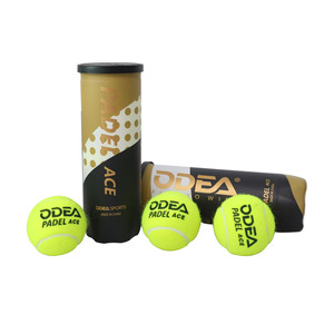 Pelotas <span class=keywords><strong>de</strong></span> Pádel ODEA, Venta al por Mayor <span class=keywords><strong>de</strong></span> Fábrica, Duraderas, Aprobadas por la IPF, 57% Lana, Parte Superior <span class=keywords><strong>de</strong></span> Caucho Natural, Modelo ACe, 3 Pelotas para Entretenimiento - Product Image 1