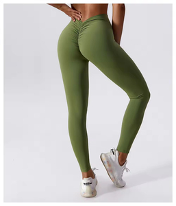 Vêtements de sport pour femmes 2026, séchage rapide, sexy, dos en V, leggings de yoga qui remontent les fesses, respirant, tenue de sport, leggings de yoga - Product Image 1