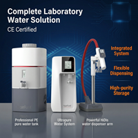 Système d'eau ultrapure ASTM Type I 18,2 MΩ à faible TCO + sans endotoxines, machine de purification d'eau de laboratoire UV UF avec CE OEM