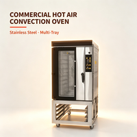 Four à convection à air chaud commercial, 10 plateaux, en acier inoxydable, pour boulangerie, avec commande numérique