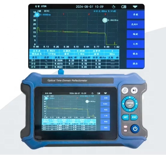 Compact 16-in-1 Auto OTDR 8 Hours Mini Pro 1310/1550/1625nm 28/26dB JW3302K Optical Fiber Tester with SDK TCP GSM/GPRS FTTX