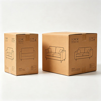 Boîte de déménagement en carton ondulé robuste, personnalisée, à double paroi, recyclable, pour le transport de canapés et de meubles