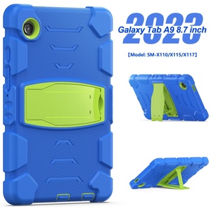 Nhiệm vụ nặng nề Silicone bán sỉ <span class=keywords><strong>Tablet</strong></span> bao gồm & Trường hợp đối với Samsung Galaxy Tab A9 x110/x115 8.7inch 2023 - Product Image 4