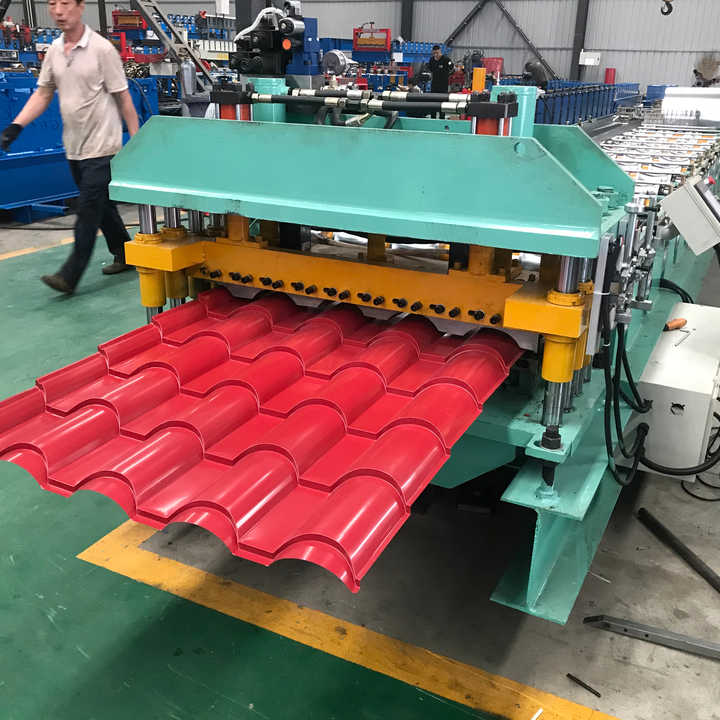 Automatic Single Layer Tile Roof Sheet Glazed Metal Roof Tile Press ...