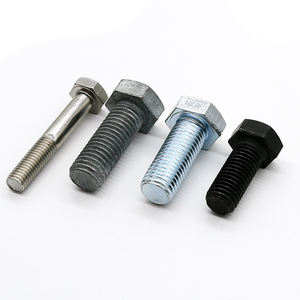 Din931 White <strong>Zinc</strong> Bolt Half Thread ISO4014 Class4.8 Class12.9 Black <strong>Oxide</strong> M64 - M4 Hex Head Bolt With Hex Nut - Product Image 3