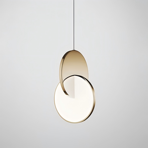 Lampu Gantung Kawat Emas Desain Baja Minimalis Dekorasi Ruang Tamu 15 w Bulat Lampu Chandelier Modern Nordik untuk Plafon Tinggi - Product Image 5