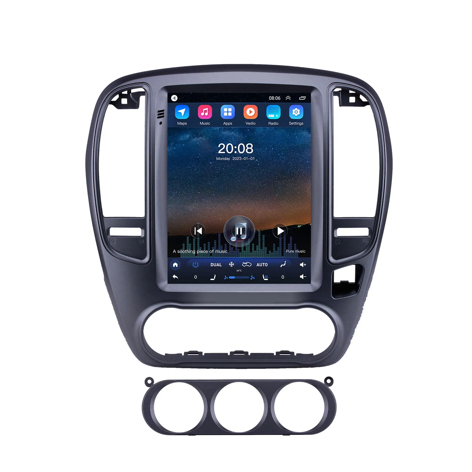 9.7 ''Dubbel Din Android Scherm Auto Dvd-Speler Voor Nissan 2006-2011 Klassieke Sylphy Auto Frame Met 4G Autoradio