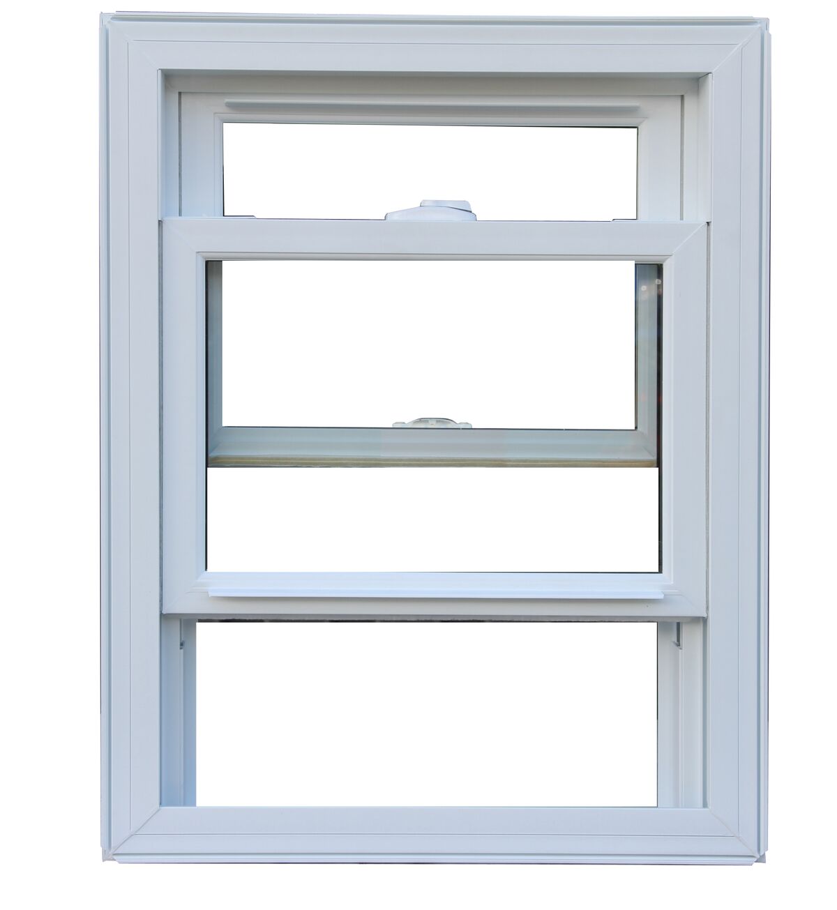 Weißer PVC-Rahmen Vinyl Double Hung Windows Low E glasiertes vertikales Schiebefenster mit Moskito netz