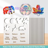 Plaques en bois MDF vierges pour sublimation PYD Life 3 mm, feuilles de bois en vrac, blanc, vierges pour la sublimation, pour l'impression par transfert thermique artisanal