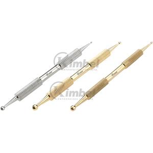 Outil de manucure d'ongles en acier inoxydable, finition argent et or, 50 pièces, mesure en vrac avec étiquette personnalisée - Product Image 2