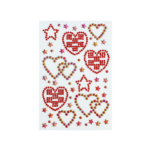 Autocollants décoratifs <span class=keywords><strong>3D</strong></span> en strass pour le visage, cœurs bicolores, pentagrammes, diamants, décorations en strass pour le visage des enfants - Product Image 5