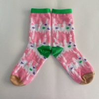 Chaussettes personnalisées en coton, design jacquard coloré, chaussettes amusantes pour homme et femme, chaussettes en forme de beignets