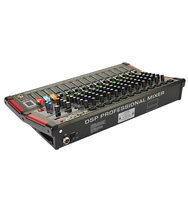 Mélangeur Audio professionnel 12 canaux USB DJ Console de mixage sonore 48V Phantom Powers Monitor Amplificateur mélangeur