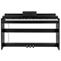 Clavier électronique multifonctionnel avec enregistrement MIDI, piano numérique professionnel 88 touches noir et blanc, en plastique